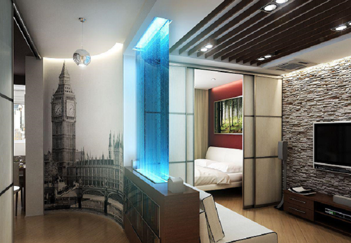 Дизайн однокомнатной квартиры с нишей 47 фото интерьер комнаты с нишей для кровати в спальне Как расставить мебель