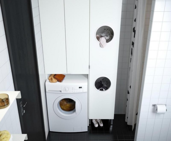 Монтаж стиральной машины в шкаф