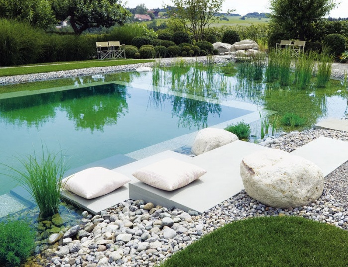 Ландшафтный дизайн участка с бассейном