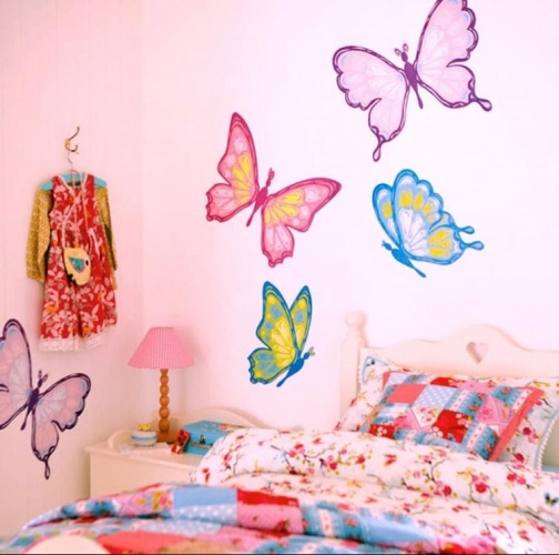 Бумажные бабочки на стену