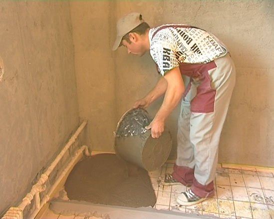 Шумоизоляция посредством стяжки