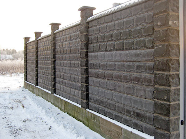 Забор из бетона декоративные панели фото
