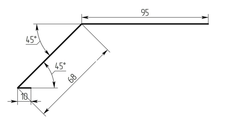 Карнизная планка для кровли чертеж