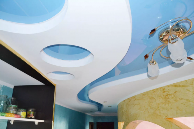 Двухуровневые потолки из гипсокартона с подсветкой: как сделать своими руками