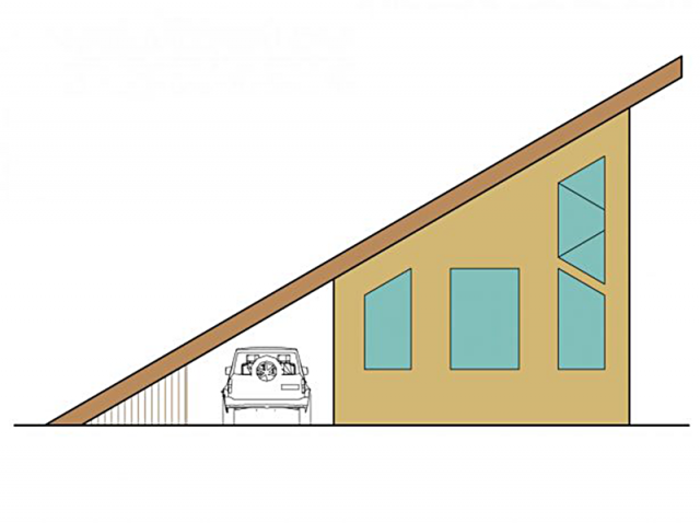 Двухэтажный дом с односкатной крышей: проекты и фото