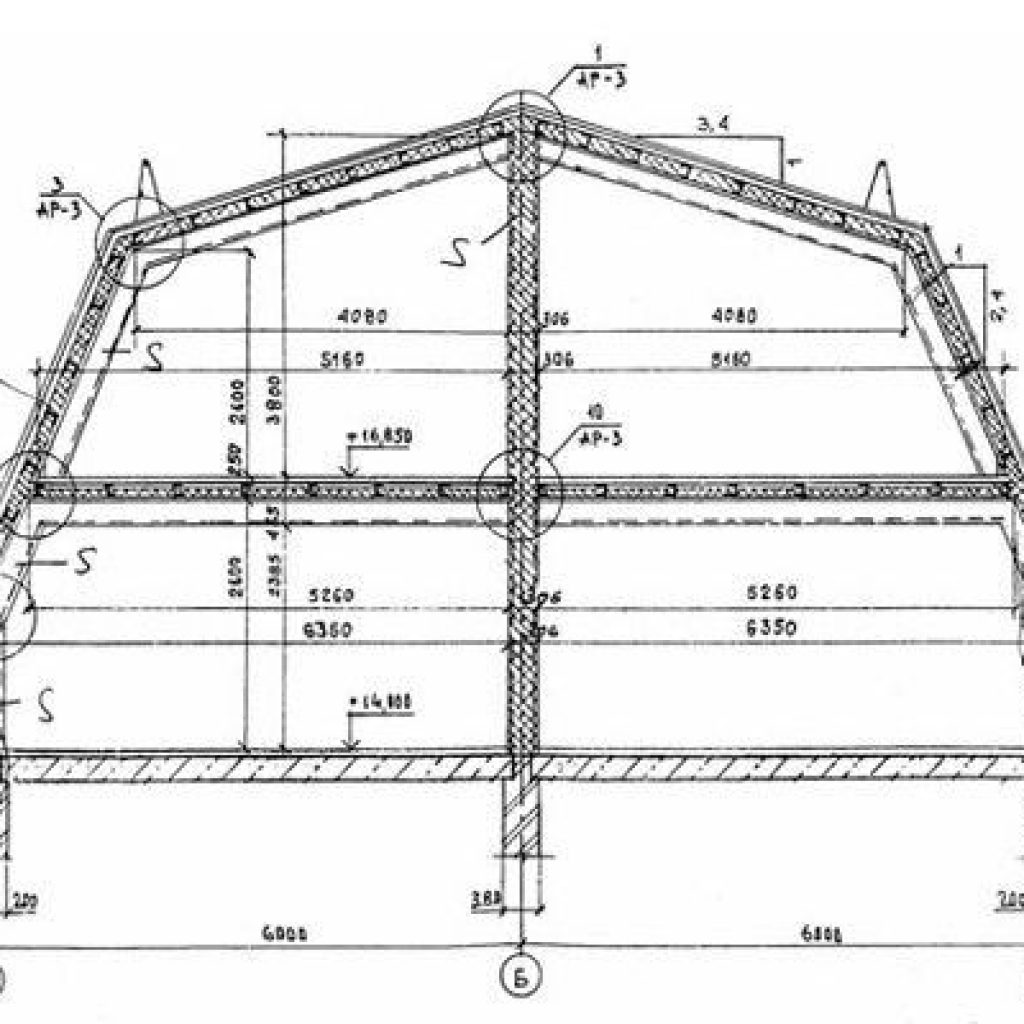 Стропильная система ломаной мансардной крыши чертежи
