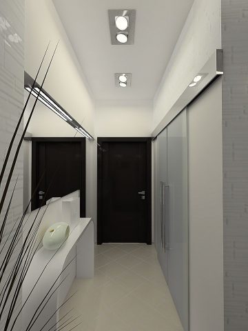 Натяжной потолок в коридоре: длинном, квадратном, узком и г-образном