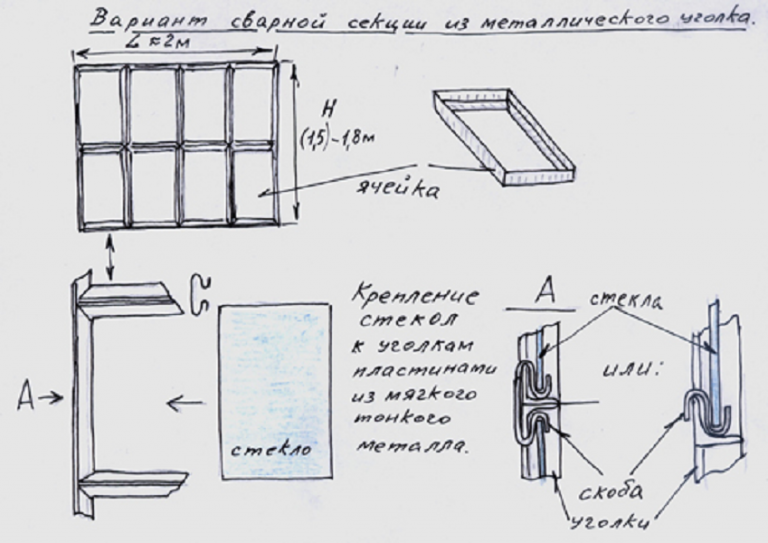 Теплица из стекла своими руками чертежи