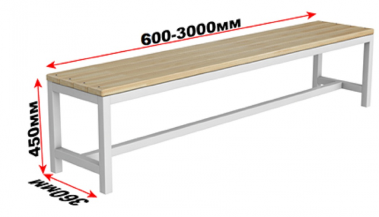 Скамейка из металла размеры